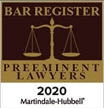 Bar Register Preeminent Lawyers | 2020 Martindale-Hubbell"